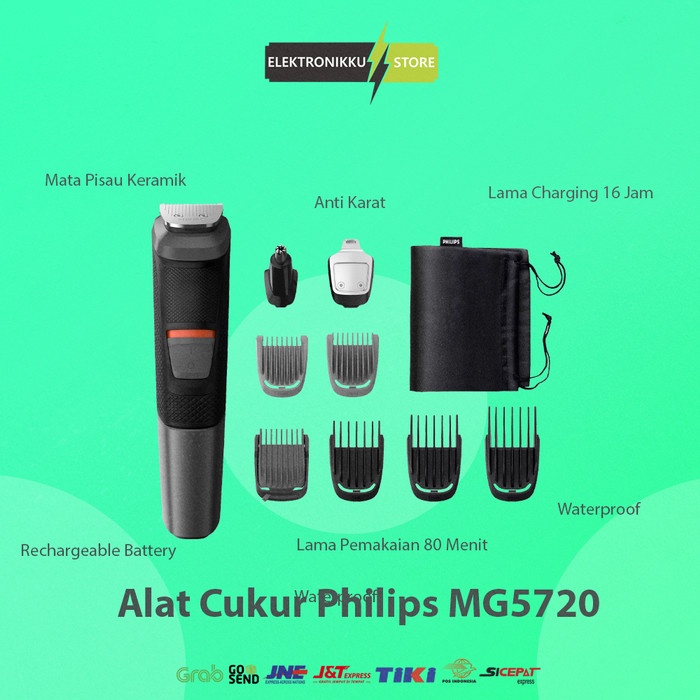 Mesin Cukur Philips MG5720 Alat Pencukur Rambut Kumis Jenggot Elektrik
