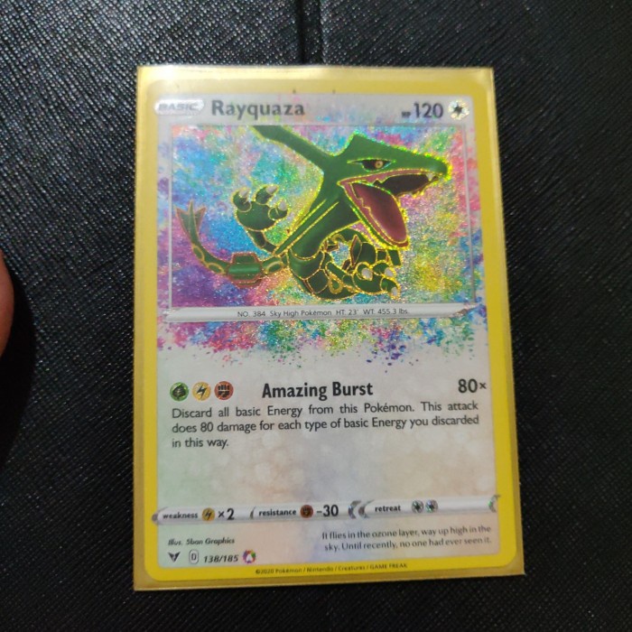 ✅COD Kartu Pokemon Tcg En Swsh Vivid Voltage Rayquaza Amazing Rare Terbatas