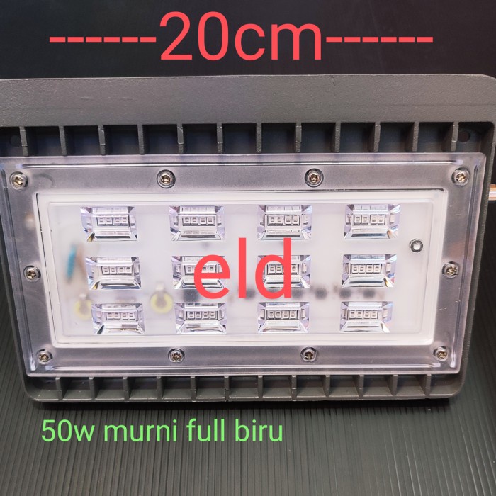 Promo Kap Sorot Lampu Tembak Led Flood Light Biru Blue Outdoor Ikan Laut