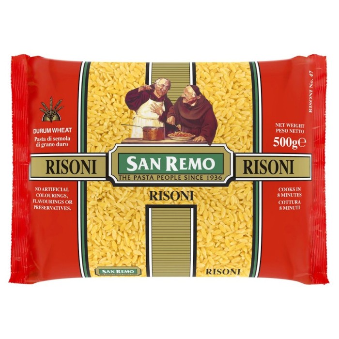 

Promo San Remo Risoni Orzo Pasta 500G