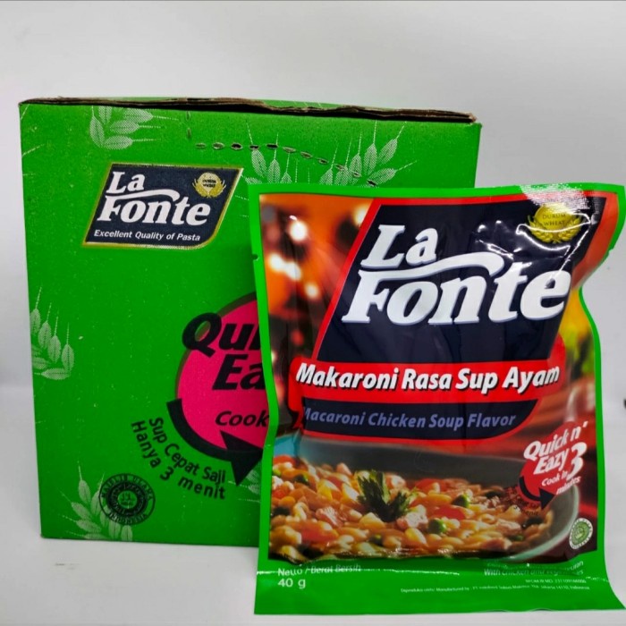 

Promo La Fonte Sup Macaroni Ayam 40Gr 1 Dus Isi 10