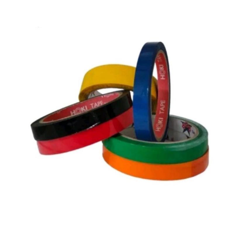 

ISOLASI/SOLASI WARNA WARNI 12mm / LAKBAN OPP TAPE 12 mm 888