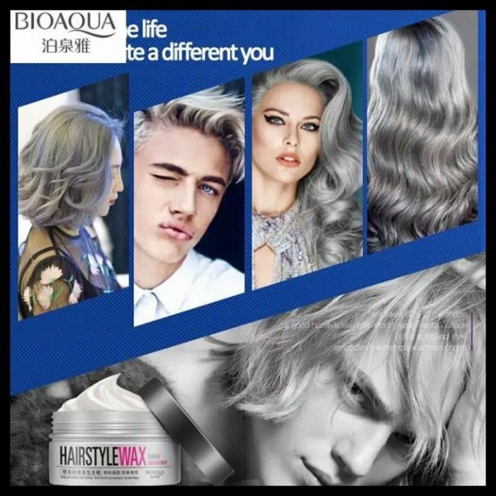 Hair Wax Pomade - Promo Hair Wax Pewarna Rambut Warna Grey Abu2 Wax Pomade Minyak Rambut