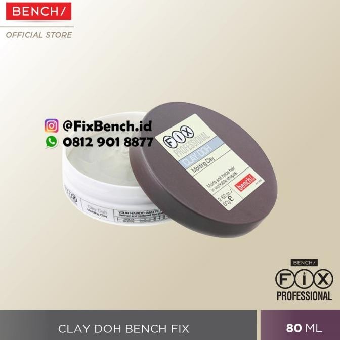 Hair Wax Pomade - Hair Wax Fix Clay Doh Bench 80Gr Matte Original Import Not Pomade