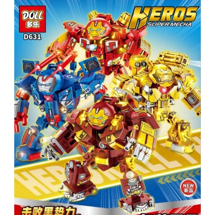 Mainan edukasi anak robot iron man hulkbuster superhero keren ukuran besar
