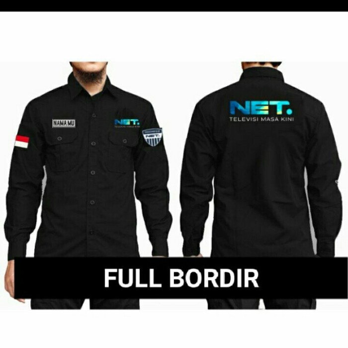Kemeja Net Tv Kemeja Seragam Net Tv Full Bordir