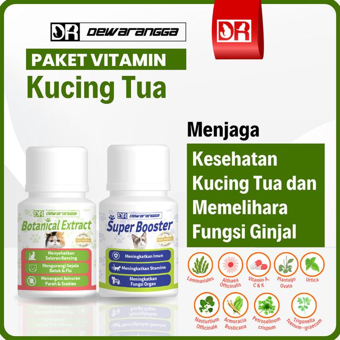 Vitamin Kucing Tua Dewarangga - Vitamin Ginjal dan Tulang Kucing