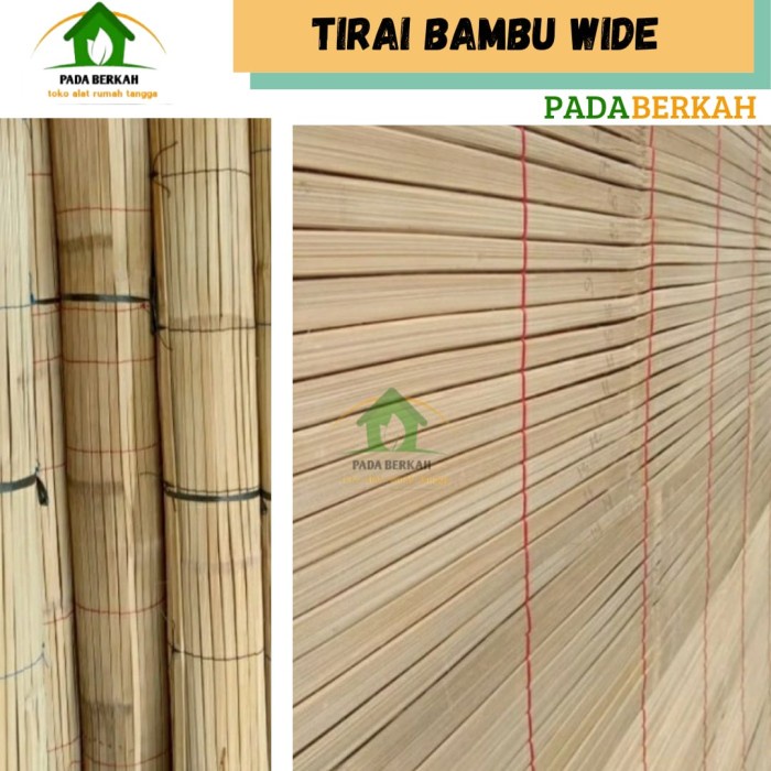 Promo Kerai Bambu Wide Kerai Bambu Gulung Tirai Bambu 22 Meter