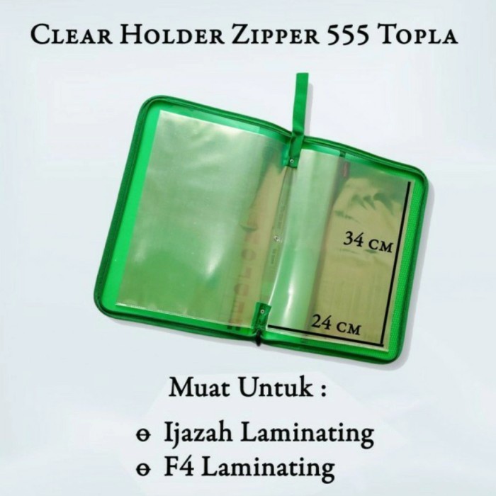 

Terbaru Zipper Clear Holder / Zipper Document Keeper Topla 60 Pocket Harga Khusus