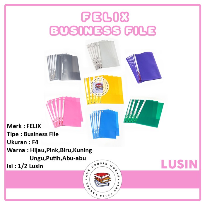 

Termurah Business File Felix Ukuran Folio / F4 ( Order Kelipatan 12 ) Original