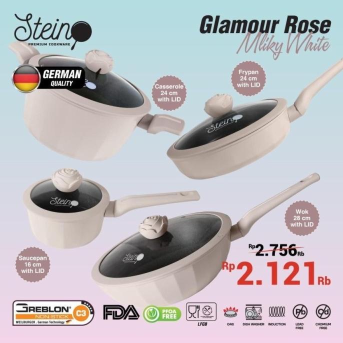Stein Cookware GLAMOUR ROSE Series 4 in 1 complete set