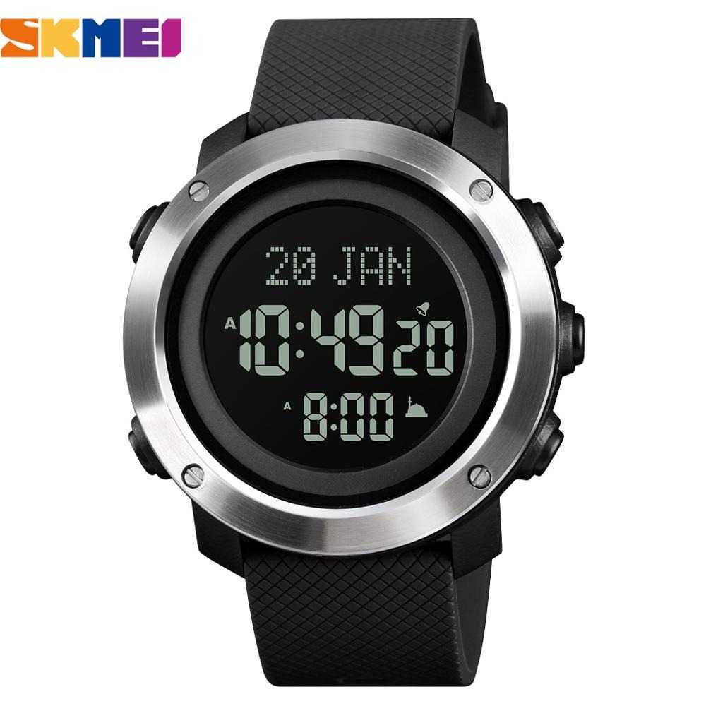 SKMEI Jam Tangan Digital Pria Penunjuk Arah Kiblat - 1728