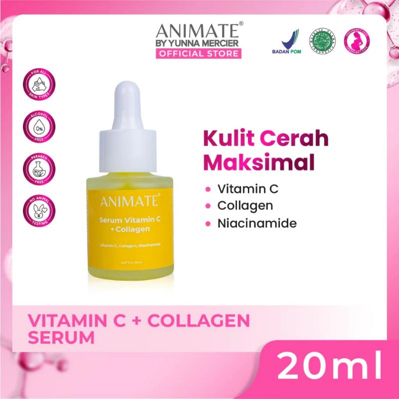 Animate Serum Vitamin C + Colagen | Serum Animate | Serum pemutih | Serum Murah