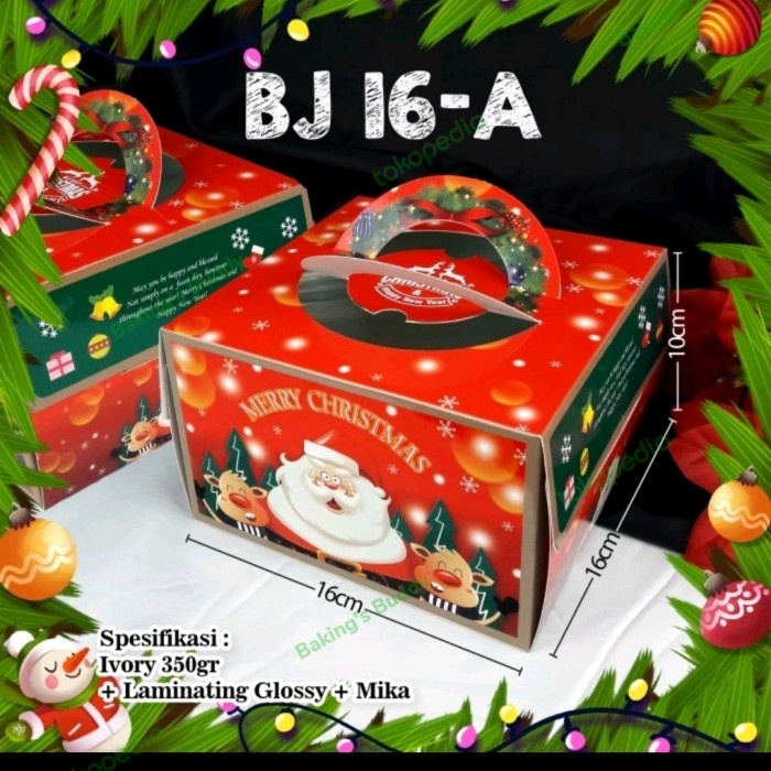 Box Natal Kue Tart 16x16x10 cm