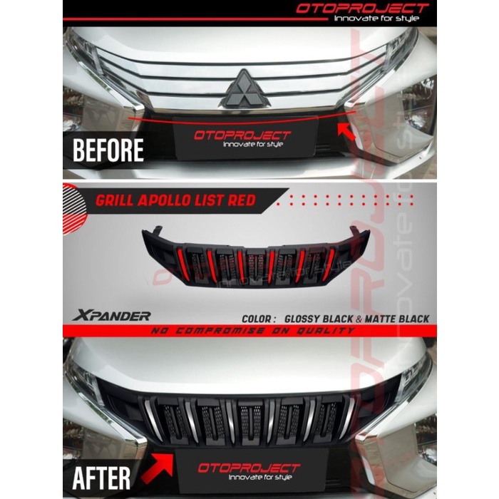 FRONT GRILL XPANDER APOLLO DESIGN RED OTOPROJECT star