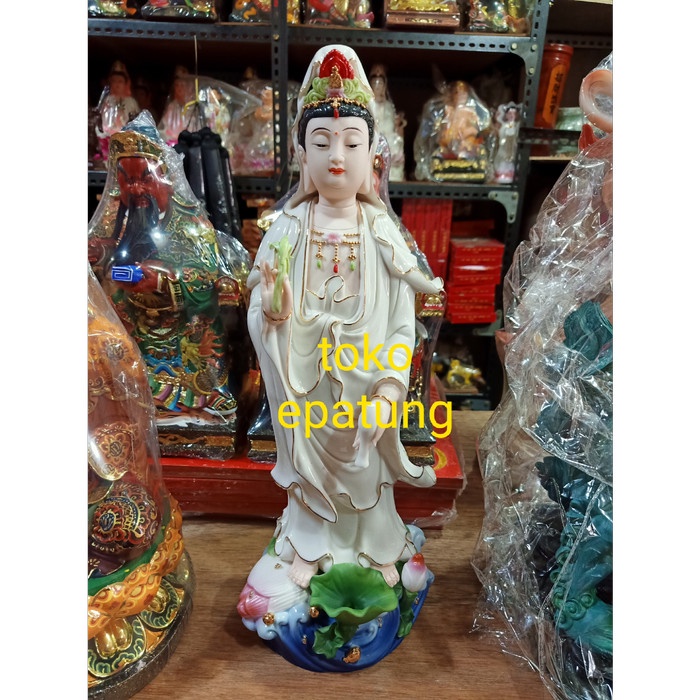 patung dewi rupang dewi kwan im guan yin berdiri 16 inch