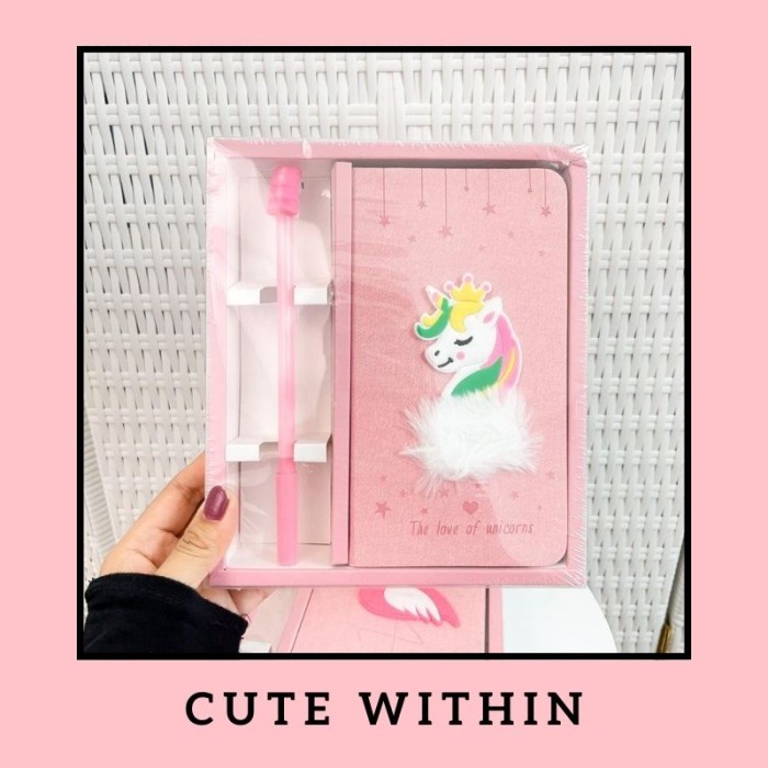 

SALE PAKET BUKU BOX PULPEN LUCU KARAKTER UNICORN PINK Termurah