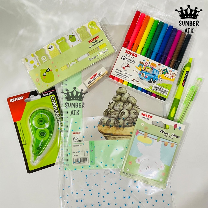 

SALE PAKET ATK SET A GREEN / HIJAU - SUMBER ATK Termurah