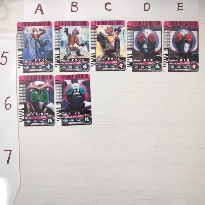 kartu kamen rider ganbaride showa masked rider card bandai japan ori telorayampuyuh