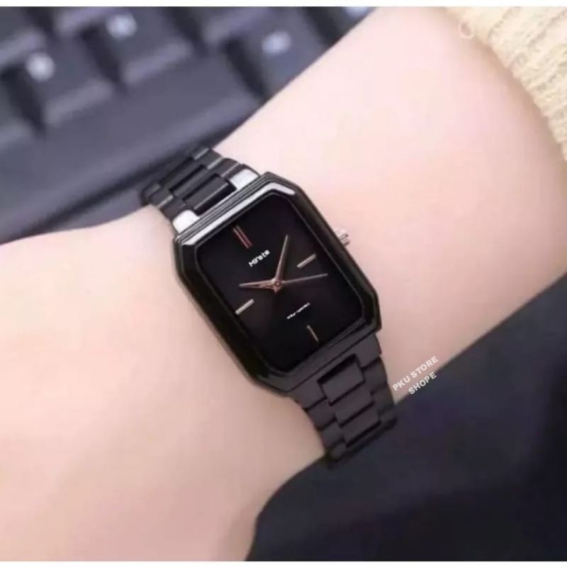 Jam Tangan Wanita Mirete Quartz Analog Bestseller Mewah Elegan Klasik Rantai Stainless Steel