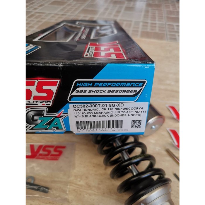 SOK SHOCK YSS GZA SERIES 300 MM MIO XEON BEAT VARIO SCOOPY HITAM ORI star