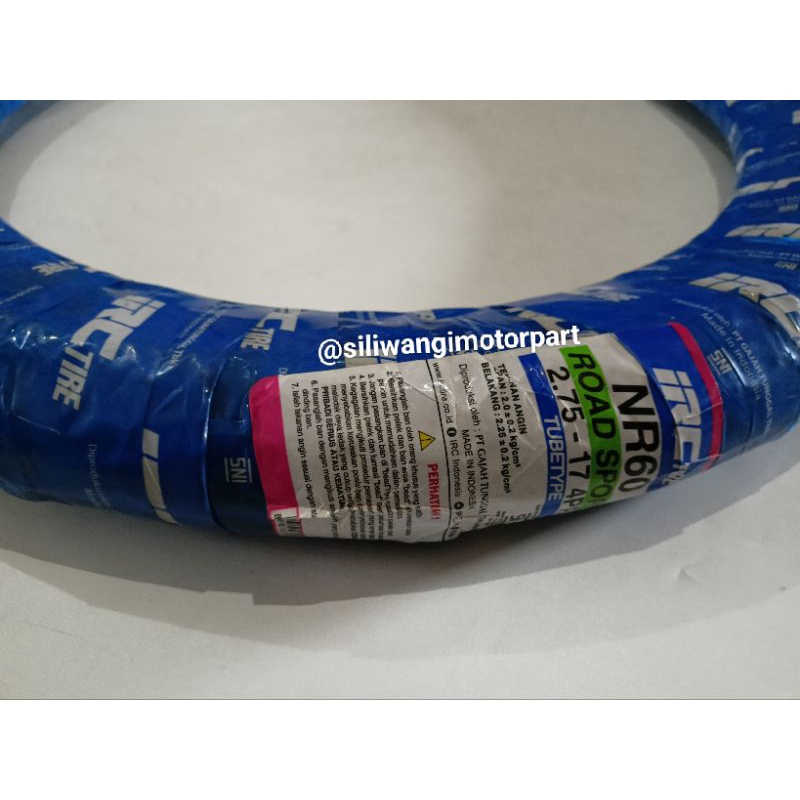 Ban Motor Tube Type (Non Tubles) Irc 275-17 Nr60 Ban Motor Ring 17 Ban Luar Motor