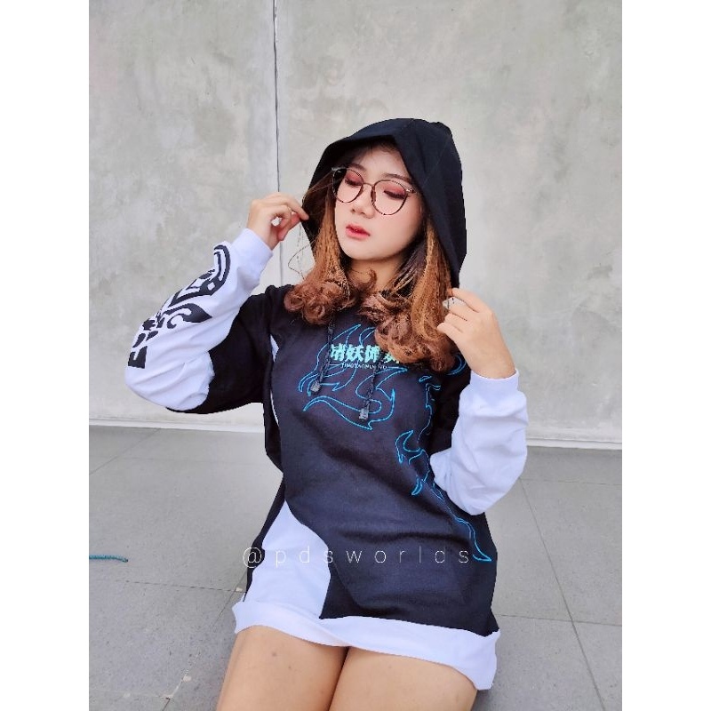 AAF (COD) HOODIE JAKET XIAO GENSHIN IMPACT BLACK FLAME J18