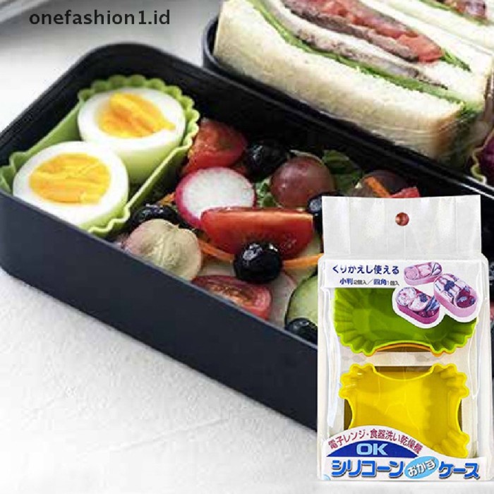 

TERBARU Onefashion 3Pc/Set Bento Dish Cup Lunch Separator Alat Dapur Aksesoris