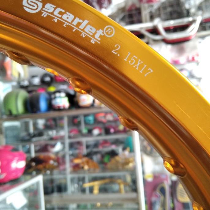 Velg Jari Jari Ring 17 Tapak Lebar 215/Gold/Scarlet