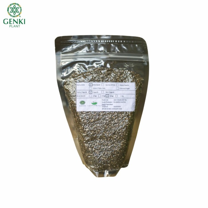 

Organic Black Chia Seed Mexico - 500G