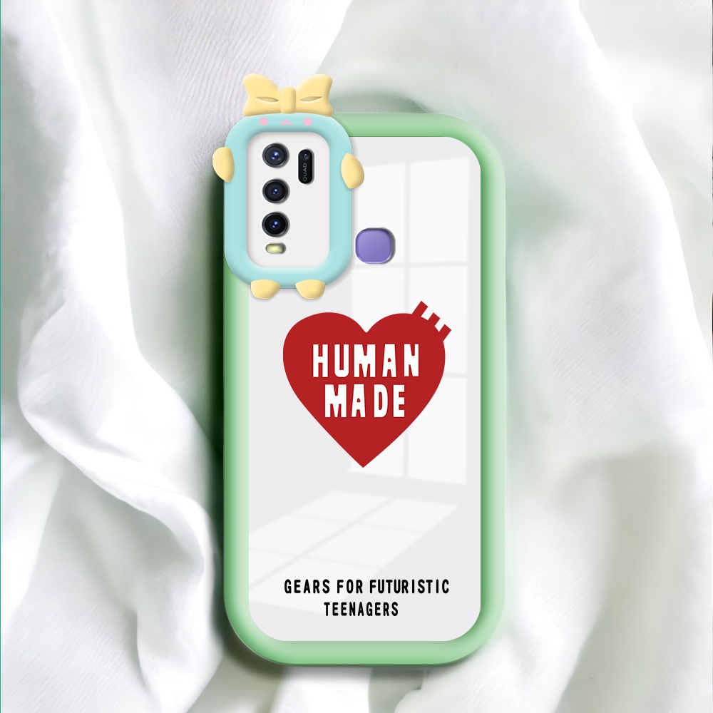 Hpkesing untuk Vivo Y30I Y33T Y50 Y51 2020 Y51 2021 Y53S 4G Y30 Y75 5G  Small Monster Phone Casing  