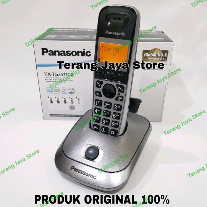 Telepon Wireless Panasonic Kx-Tg2511 (Silver) Telepon Rumah Panasonic