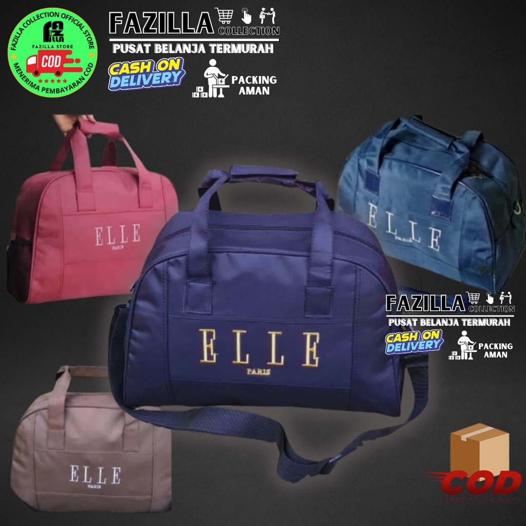 New tas wanita travel elle tas pakaian Tali jinjing slempang grosir murah ukuran sedang