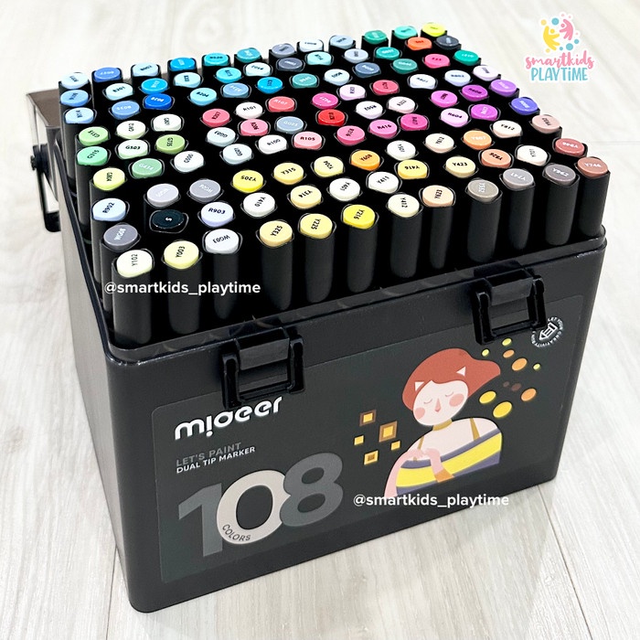 

Terbaru Mideer Oil-Based Dual Tip Marker Perlengkapan Mewarnai Anak _.