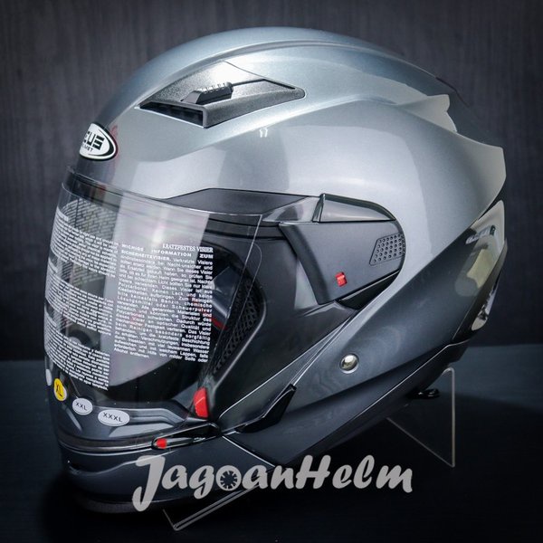 Zeus Helm Zs611C Titanium Solid Glossy Zs 611C Double Visor