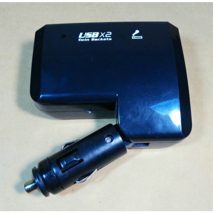CAR CIGARETTE LIGHTER SPLITTER & USB CHARGER PORT