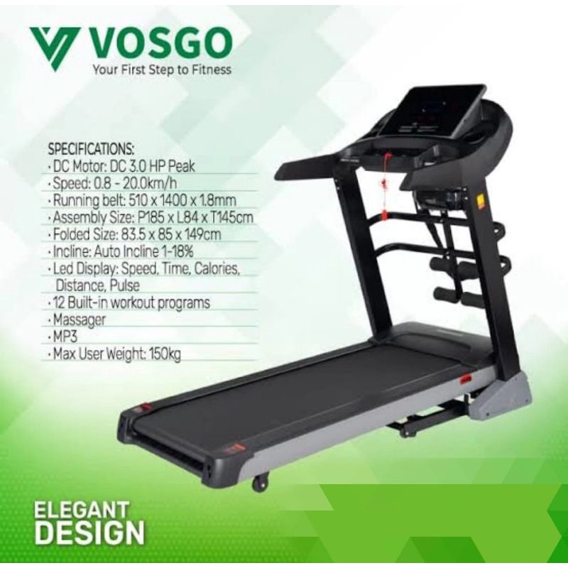 Treadmill Elektrik Vosgo Alabama