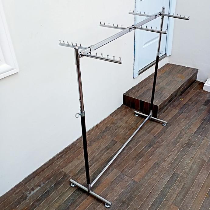 stand hanger Jemuran Gantungan gawangan display baju toko baju distro