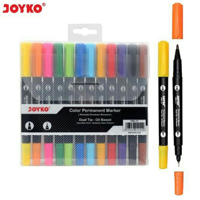 

Spidol Permanent Joyko Pmc-27 12 Warna