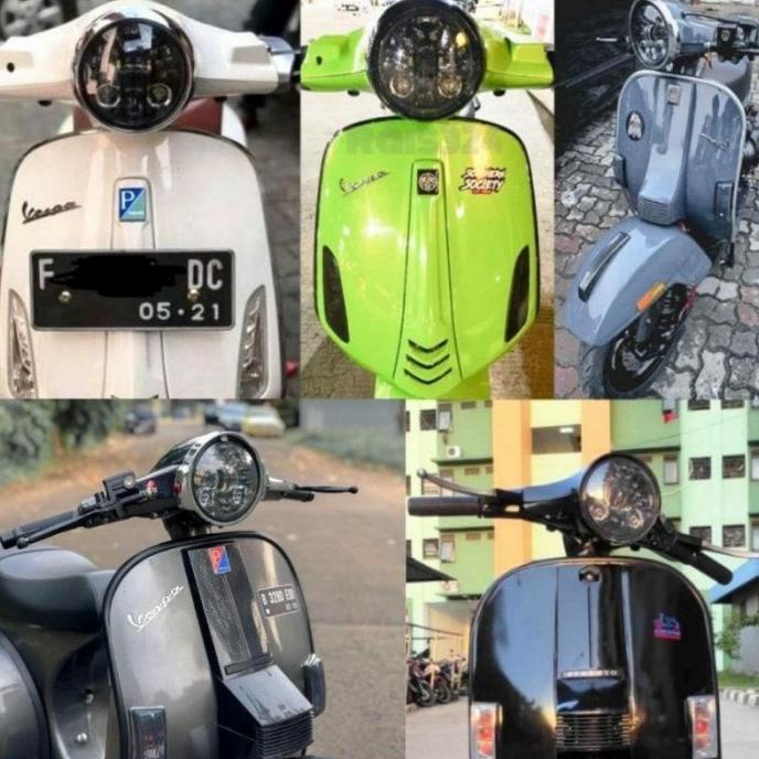 Baru lampu daymaker 5.75inch &16 titik led cobra Vespa Matic Primavera, LX Buru Order