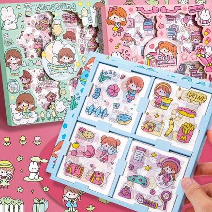 

Termurah NG 100 Lembar Stiker Motif Kartun Korea Lucu Anti Air Dekorasi Handbook Scrapbook DIY Original