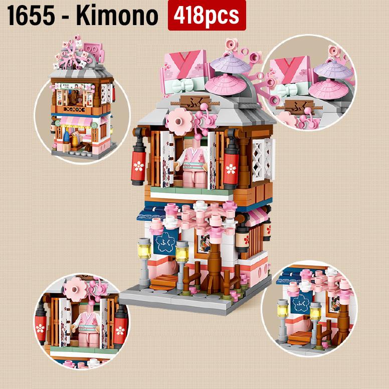 Promo Block City - Loz Building Block ( Japan Ramen Kimono Matcha Onsen ) Street Mini Figure Cute Lu