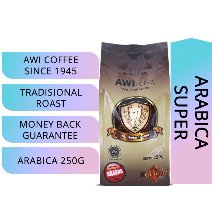 

Awi Coffee Sidikalang Arabica Super 250Gr Bubuk HalusKopiTradisional
