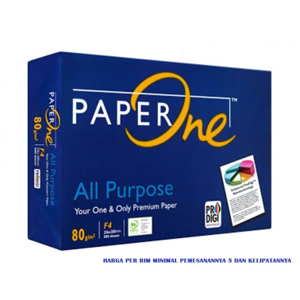 

Promo - PAPER ONE 80GR A4 F4 QUARTO G0SEND GR4B INSTAN ONLY / KERTAS FOTOCOPY / KERTAS PRINT !!
