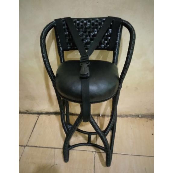 Terlaris FULL HITAM FULL LILIT DAN SABUK PENGAMAN kursi rotan motor matic Mio beat scopy Vario / dud