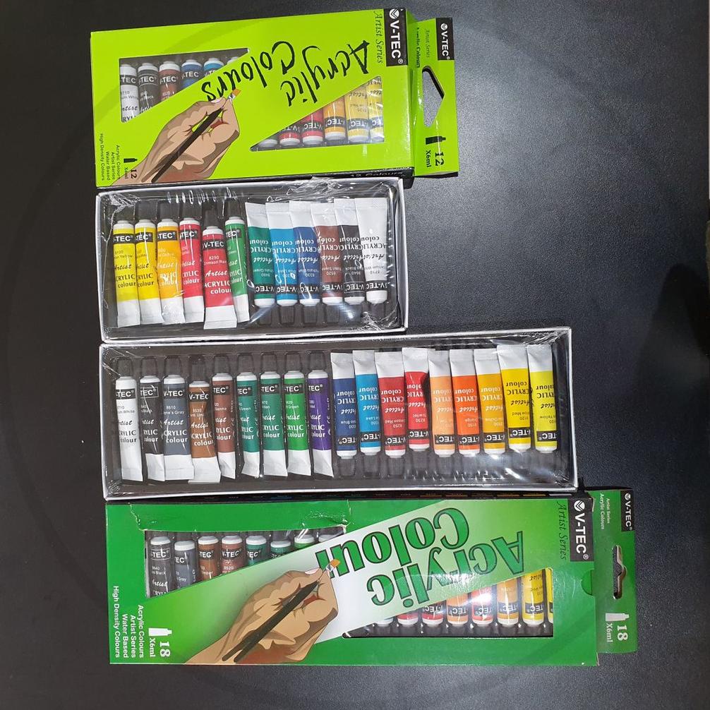 

Kekinian - Acrylic V-tec 18 Warna Cat Akrilik Vtec Set Paint ,,