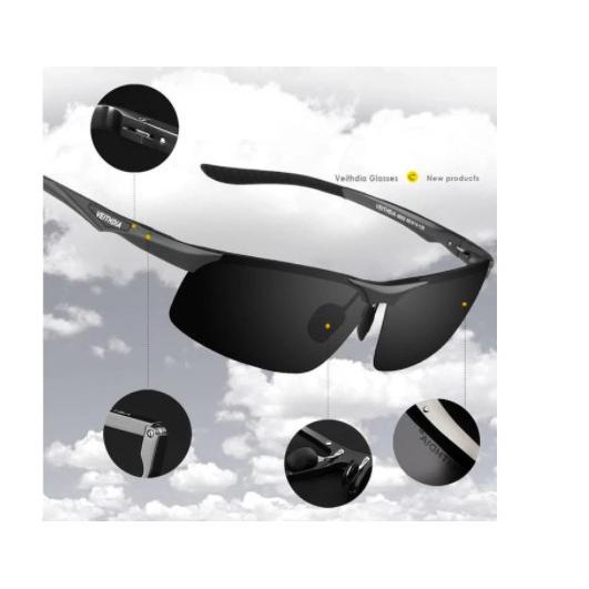 VEITHDIA Kacamata Kaca Mata Polaroid polarized pria 6502 ORIGINAL ORI