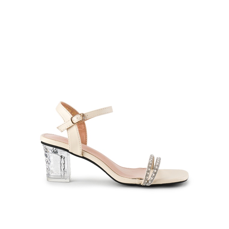 Sepatu Heels Peter Keiza Original Wanita Hill Ankle strap dengan detail pearls untuk feminine glam l