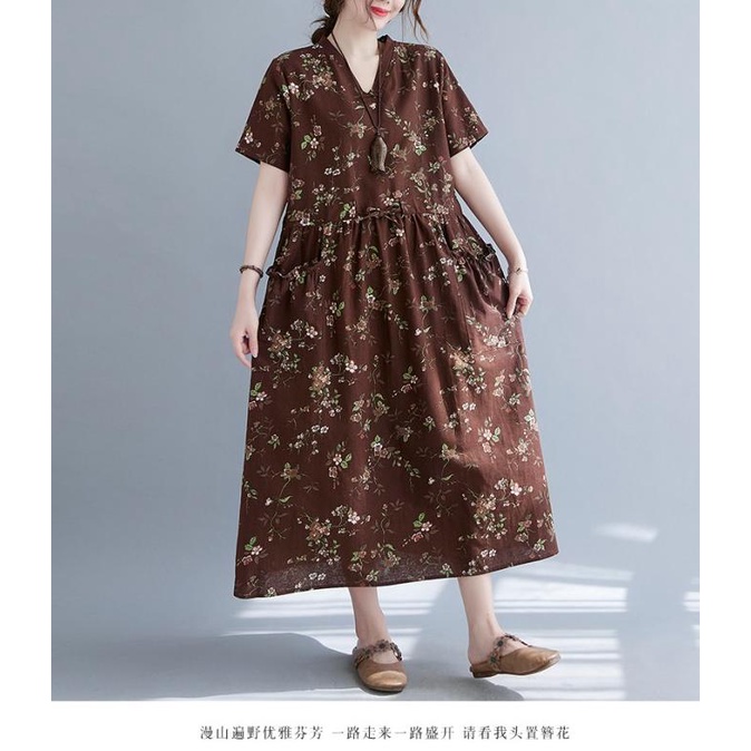 Best Sales Kanna Dress - Premium Dress Gaya Korea Motif Bunga Cantik Big Size Berkualitas