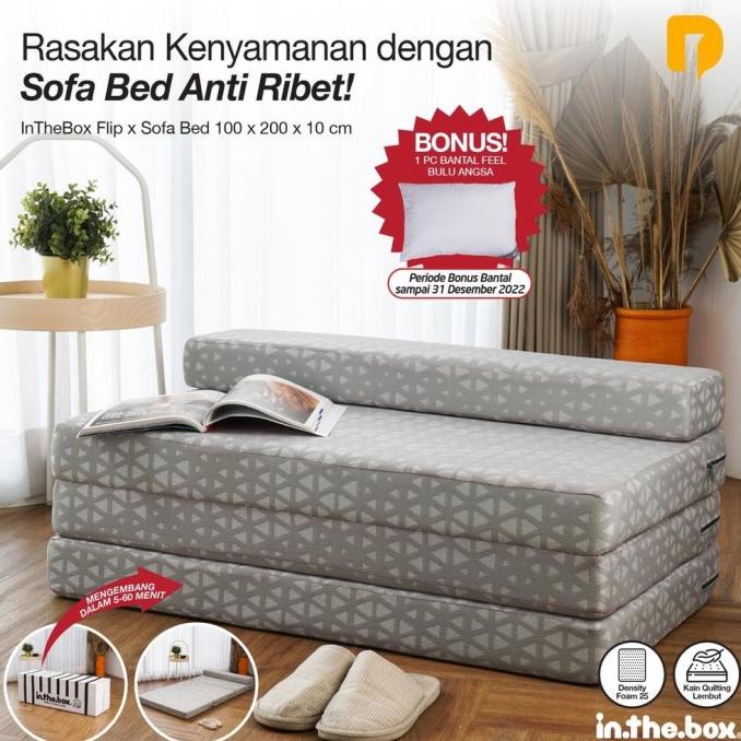 Inthebox Flip X Sofa Bed 100 X 200 X 10 Cm Kasur Lipat Kasur Sofa Kakimaliyoboro